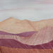 Painting The color of distance 2 by Vazquez Laila | Painting Abstract Landscapes Watercolor Textile