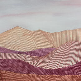 Painting The color of distance 2 by Vazquez Laila | Painting Abstract Textile, Watercolor Landscapes