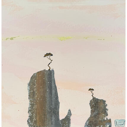 Painting Un monde nouveau by Lemonnier | Painting Subject matter Acrylic, Zinc Landscapes