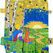 Gemälde Là où le temps s’endort  von Revel | Gemälde Pop-Art Pop-Ikonen Acryl Upcycling
