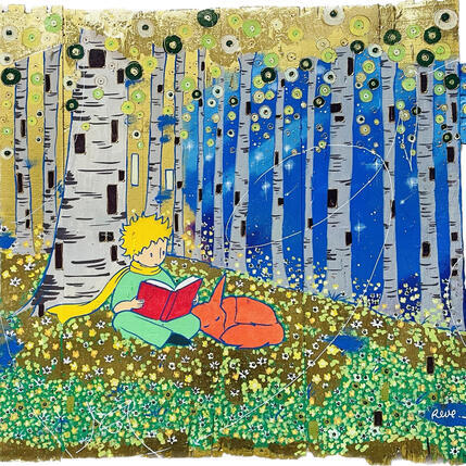 Painting Sous les arbres d’or  by Revel | Painting