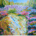 Painting Le Jardin fleuri à Giverny by Amblard Florence | Painting Impressionism Landscapes Nature Acrylic