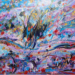 Peinture Joyeuse synphonie 2 par Amblard Florence | Tableau Impressionnisme Acrylique Nature, Paysages
