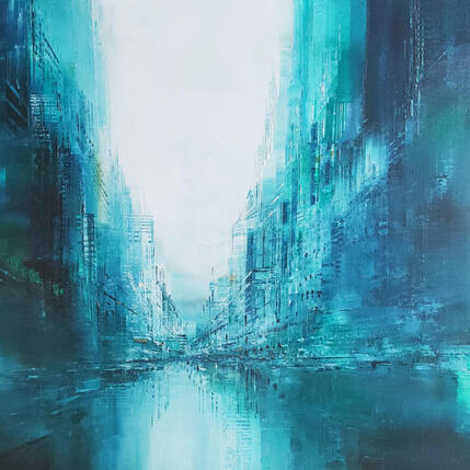Painting Touches d’opale by Levesque Emmanuelle | Painting  Oil