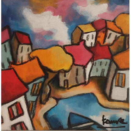 Painting Les vacances by Fauve | Painting Figurative Acrylic, Oil Life style
