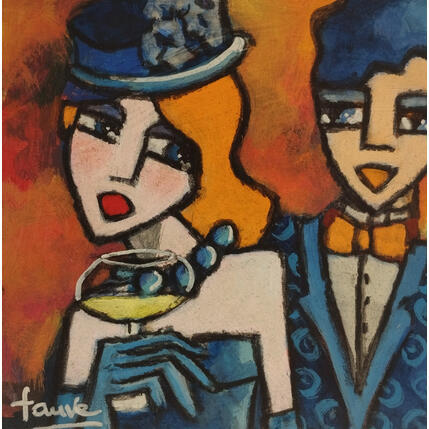 Painting Je t'aime by Fauve | Painting Figurative Acrylic, Oil Life style