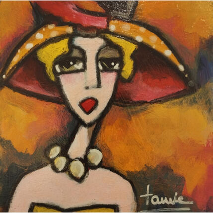 Peinture La parisienne par Fauve | Tableau Figuratif Acrylique, Huile Scènes de vie