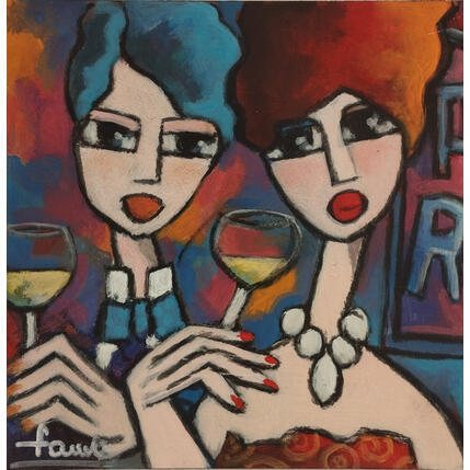 Painting Le petit blanc by Fauve | Painting Figurative Acrylic, Oil Life style, Pop icons