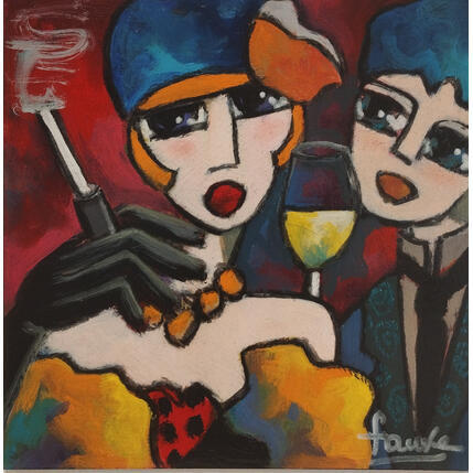 Painting Pénélope by Fauve | Painting Figurative Acrylic, Oil Life style, Pop icons
