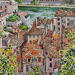 Peinture Les tuiles à Lyon par Decoudun Jean charles | Tableau Figuratif Urbain Aquarelle