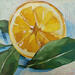 Painting lemon star by Ulrich Julia | Painting Figurative Still-life Wood Oil