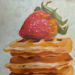 Painting tiny breakfast by Ulrich Julia | Painting