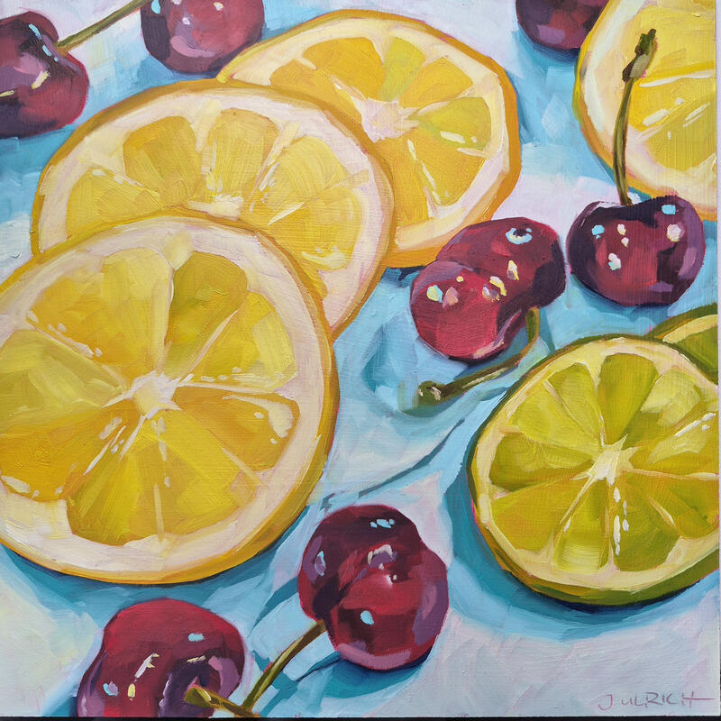 Gemälde fresh and juicy von Ulrich Julia | Gemälde Figurativ Stillleben Öl