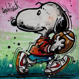 Peinture Snoopy rugby par Cornée Patrick | Tableau