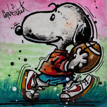 Peinture Snoopy rugby par Cornée Patrick | Tableau