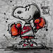 Peinture Snoopy Tyson par Cornée Patrick | Tableau Pop-art Icones Pop Sport Enfant Graffiti Huile