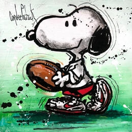 Gemälde Snoopy aime le rugby von Cornée Patrick | Gemälde