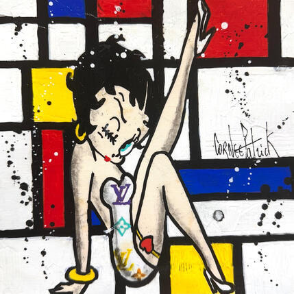 Peinture Betty Boop, Mondrian par Cornée Patrick | Tableau