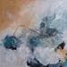 Peinture Saison bleue 2 par Han | Tableau Abstrait Paysages