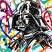 Gemälde I loves Dark Vador von Cornée Patrick | Gemälde Pop-Art Kino Pop-Ikonen Kinder Graffiti Öl