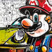 Gemälde Super Mario loves Porsche von Cornée Patrick | Gemälde Pop-Art Kino Pop-Ikonen Kinder Graffiti Öl
