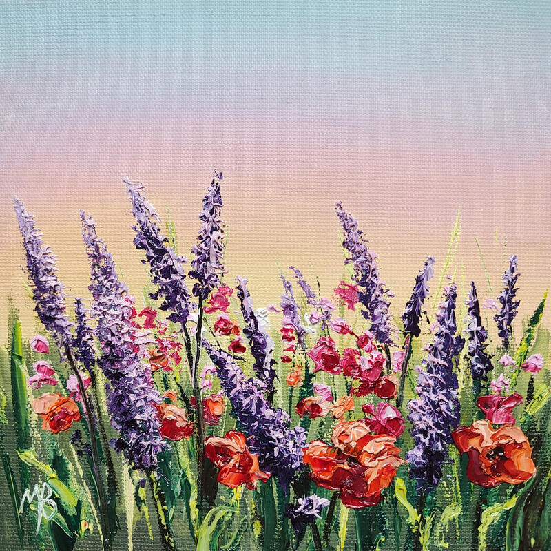 Painting Parfum provençal by Blandin Magali | Painting Figurative Landscapes Oil