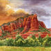 Painting Ciel tourmenté sur sedona by Elisabeth Bazin | Painting