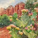 Painting Cactus by Elisabeth Bazin | Painting