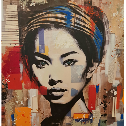 Gemälde Yoko von Novarino Fabien | Gemälde Pop-Art Pop-Ikonen