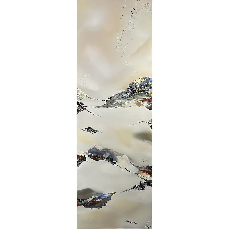 Painting 849A by Naen | Painting Abstract Acrylic Ink