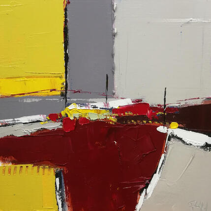 Painting en parfaite harmonie by L'huillier Françis | Painting Abstract Oil Landscapes