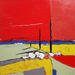 Painting une chaude luminosité by L'huillier Françis | Painting Abstract Landscapes Oil
