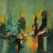 Painting Abstract buildings by Castan Daniel | Painting Figurative Oil