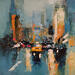 Painting Taxi by Castan Daniel | Painting Figurative Oil