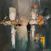 Painting Walking Shadow by Castan Daniel | Painting Figurative Oil
