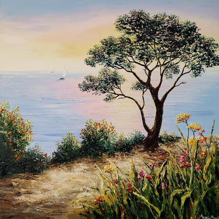 Painting Balade sur mon sentier by Blandin Magali | Painting
