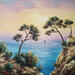 Painting Luminosité Méditerranéenne by Blandin Magali | Painting Figurative Landscapes Oil