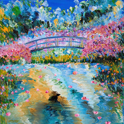 Peinture Une belle fin de journée à Giverny par Amblard Florence | Tableau