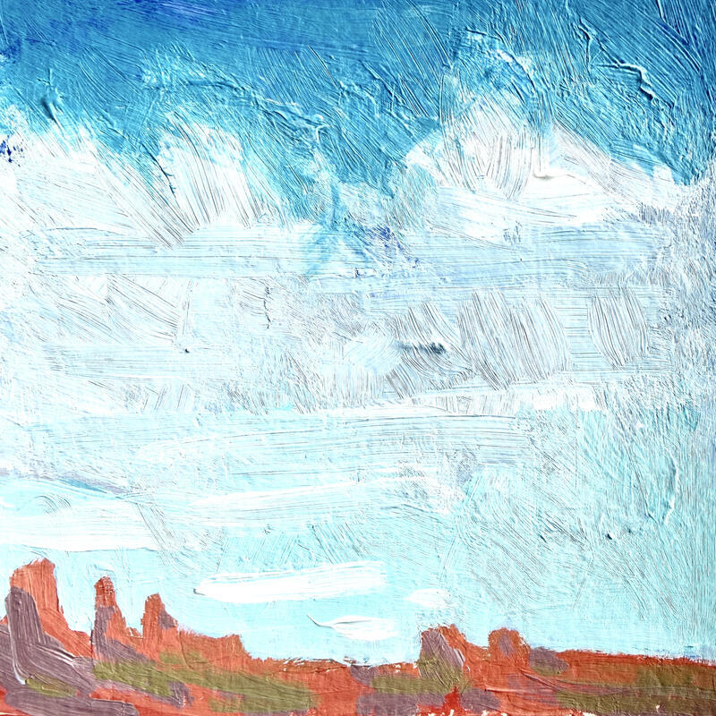 Painting F1 Way Out West by Carrillo Cindy | Painting Impressionism Landscapes Oil