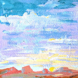 Painting F1  Western Sky by Carrillo Cindy  | Painting Impressionism Oil Landscapes
