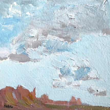 Painting F1 Peaceful Retreat by Carrillo Cindy | Painting Impressionism Acrylic, Paper Landscapes