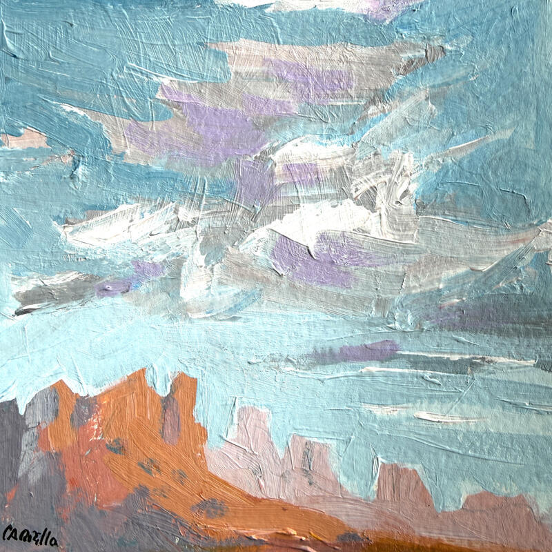Painting F1 Sound of Silence by Carrillo Cindy  | Painting Impressionism Landscapes Oil Acrylic
