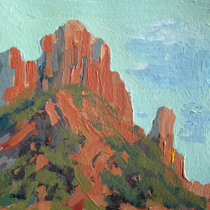 Painting F1 Calm by Carrillo Cindy | Painting Impressionism Acrylic, Watercolor Landscapes