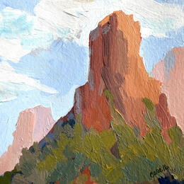 Painting F1 Hikers Reward by Carrillo Cindy  | Painting Impressionism Acrylic Landscapes, Nature