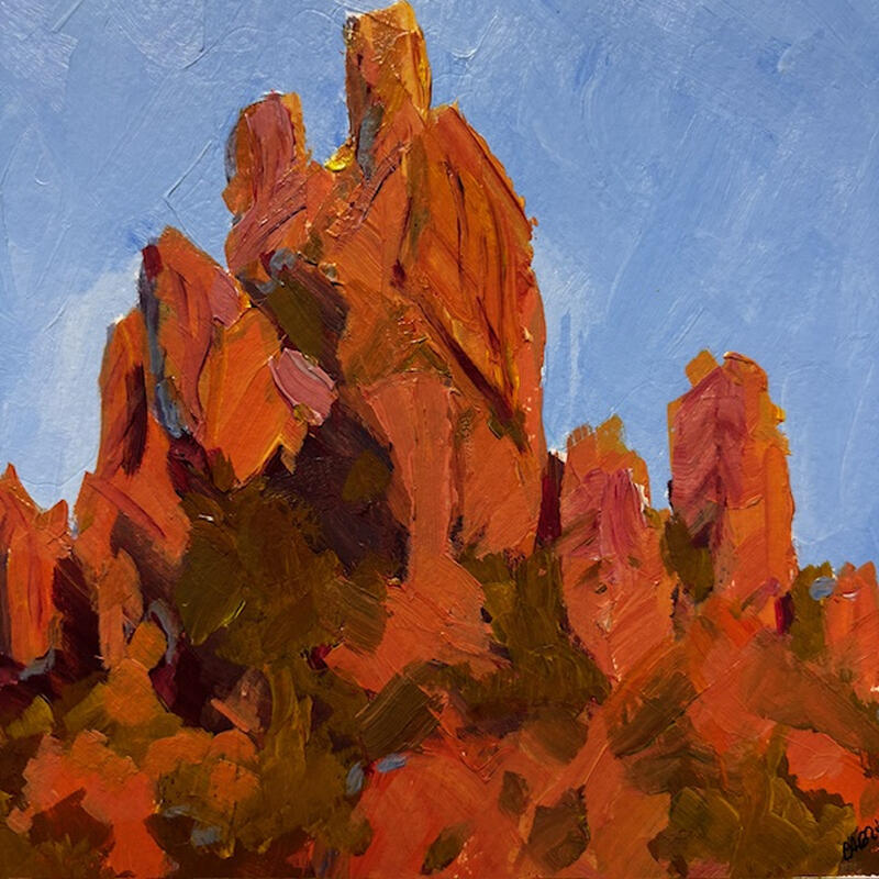 Painting End of the Trail by Carrillo Cindy  | Painting Figurative Landscapes Oil