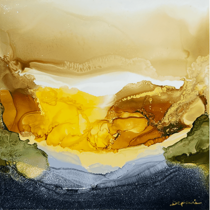 Painting 3010 Dune by Depaire Silvia | Painting Abstract Acrylic, Ink Landscapes, Minimalist