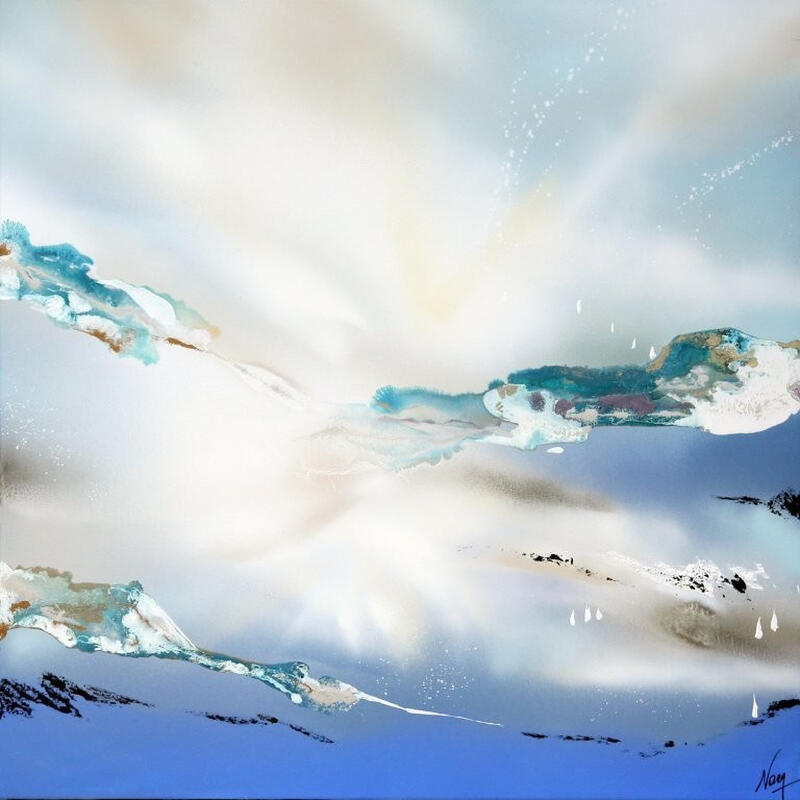 Painting 1007B by Naen | Painting Abstract Acrylic Ink