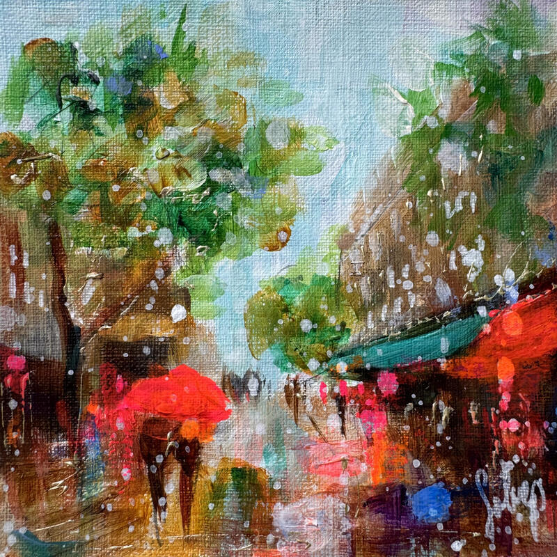 Peinture Streetlife 1 par Solveiga | Tableau Acrylique