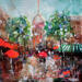 Peinture Place de Tertre par Solveiga | Tableau Acrylique
