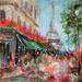 Peinture Avenue Suffren par Solveiga | Tableau Acrylique